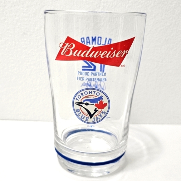 Budweiser Toronto Blue Jays Pint Glass - Roberto Alomar #12 - Picture 2 of 9
